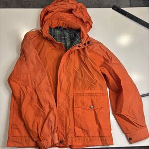 Vtg Gant Jacket Mens Medium Field Barn Coat Parka Hunter Orange Lined Hooded